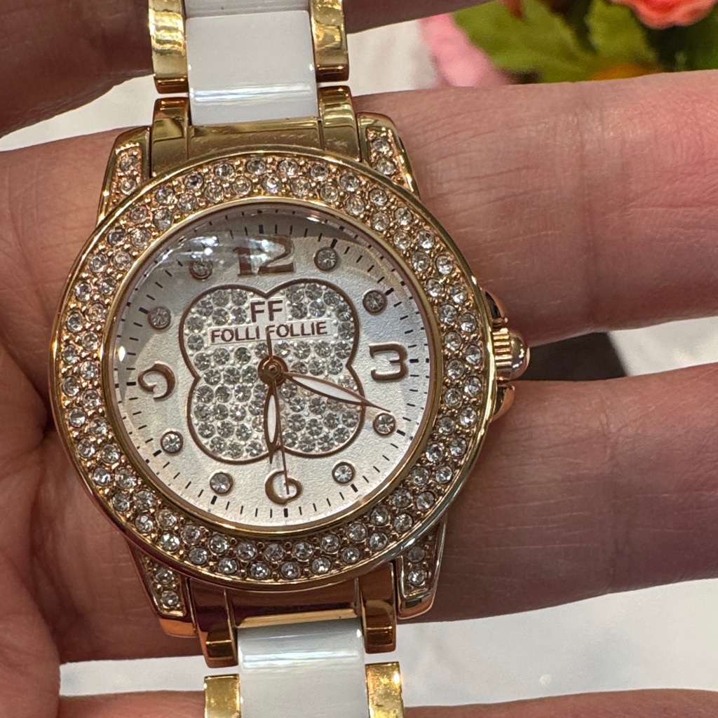 Authentic And Luxurious Gold And White Womens Watch
